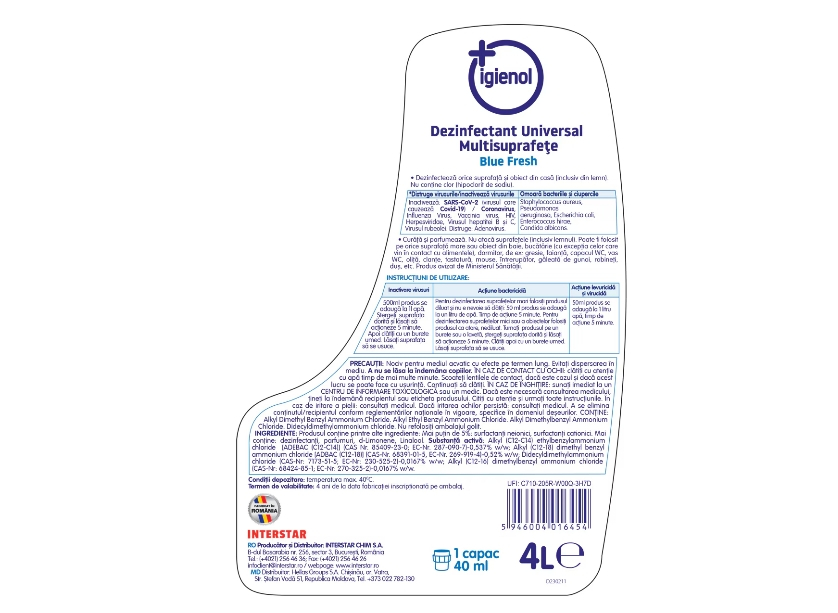Dezinfectant universal Igienol blue, 4 L [2]