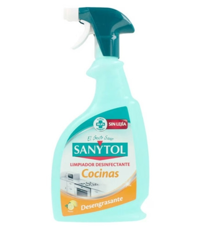 Solutie dezinfectanta si ultradegresanta pentru bucatarie Sanytol Lamaie Portocala, 750 ml [1]