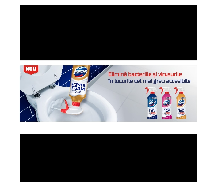 Spuma de curatare Spray, Domestos Power Foam, parfum de Lamaie, 435ml [2]