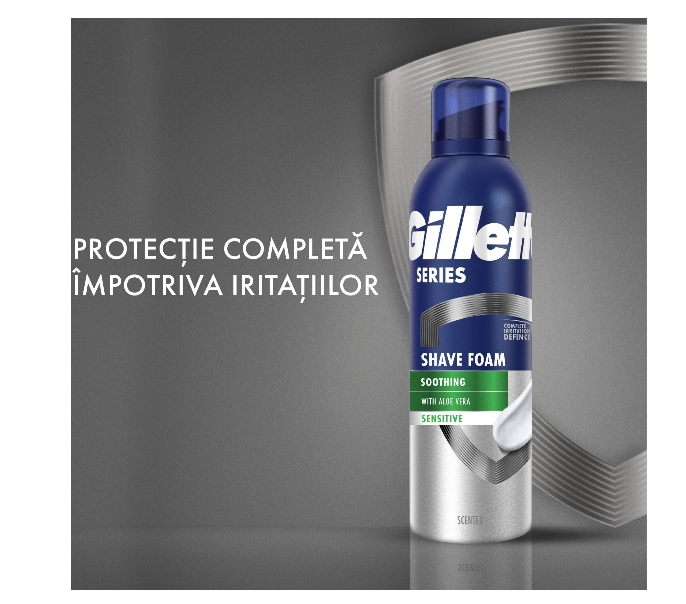 Spuma de ras calmanta Gillette Series cu Aloe Vera, 200 ml [2]