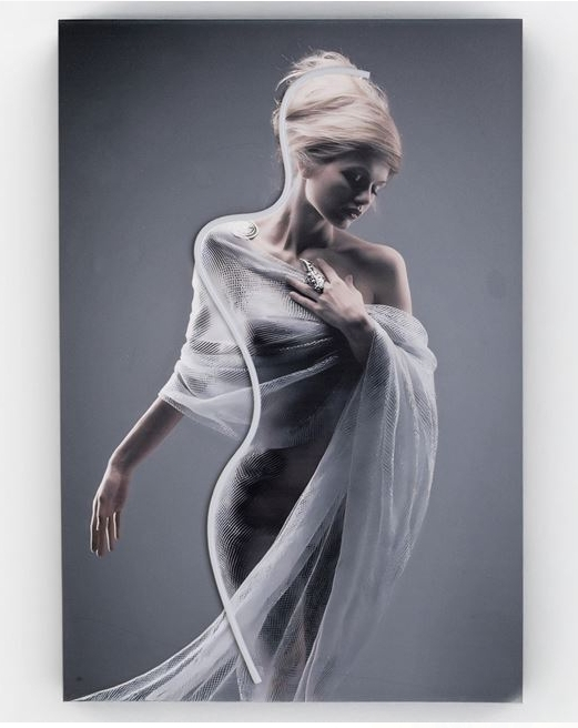 Tablou cu Iluminare Neon Model Femeie 40x60cm [2]