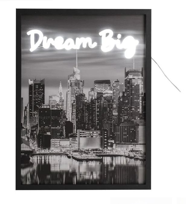 Tablou cu Lumina Neon Model New York 30x40cm [2]