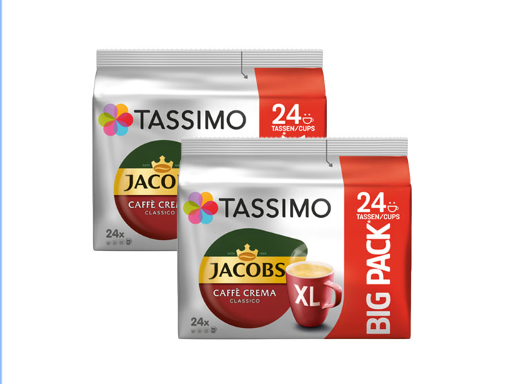 Set 48 capsule TASSIMO Tassimo Cafe Crèma XL Capsule [1]