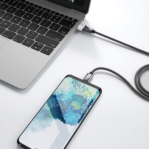 Adaptor OTG Mufa de tip USB-C la USB, Carcasa de Aluminiu, Universal, Gri [4]