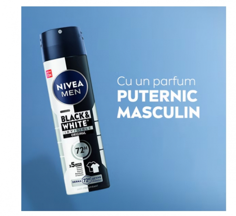 Deodorant spray Nivea Men Invisible for Black & White Power, 250 ml [1]