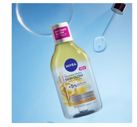Apa micelara Nivea Skin Glow, infuzata cu serum cu efect de iluminare, 400 ml [2]