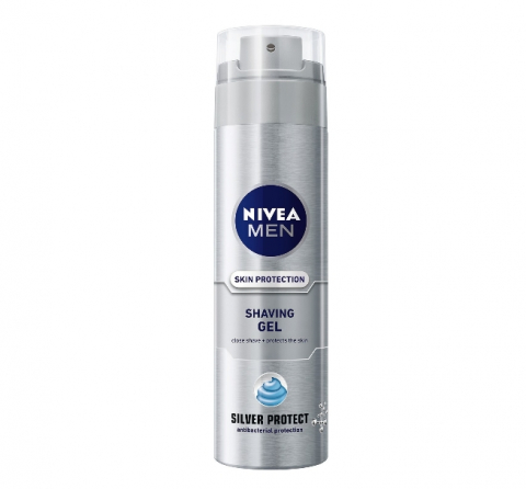 Ingrijire corp si par - Gel de ras Nivea Men Silver Protect, 200ml