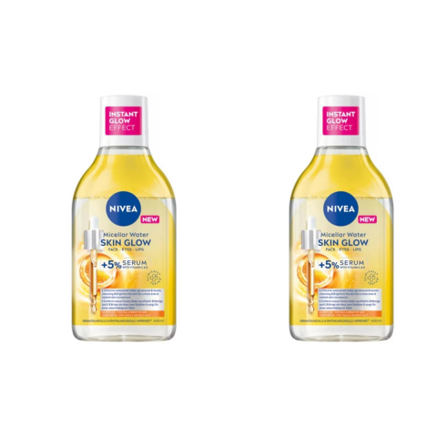 Skin care - Set 2 x Apa Micelara Nivea Skin Glow, Infuzata cu Serum cu Efect de Iluminare, 400 ml