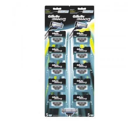 Ingrijire corp si par - Set rezerve pentru aparat de ras Gillette Mach3, 10 bucati