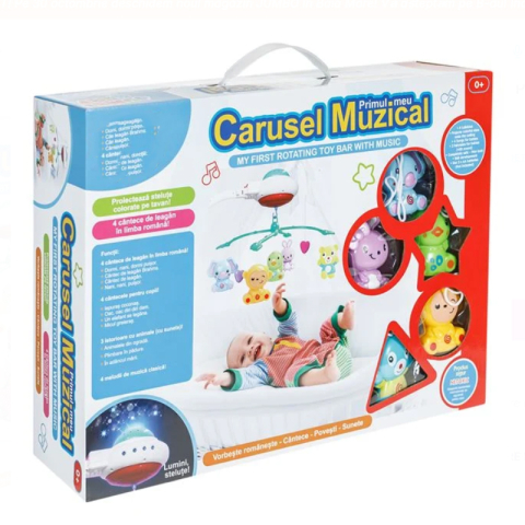 Jucarii Bebelusi si Prescolari - Carusel Muzical pentru Patut in Romaneste - Idea