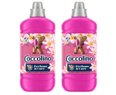 Balsam rufe - Pachet 2 X Balsam de rufe COCCOLINO Tiare Flower & Red Fruits, 1275 ml, 51 spalari