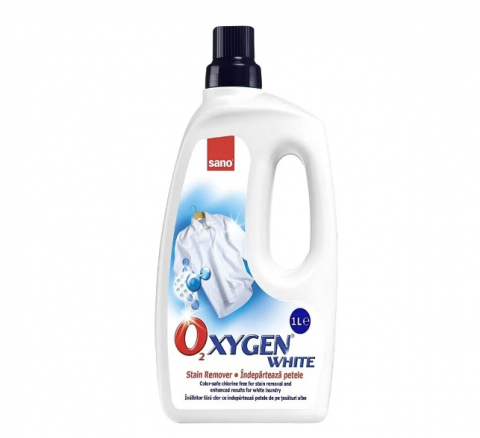 Detergent rufe - Solutie pentru indepartarea petelor Sano Oxygen White, 1l