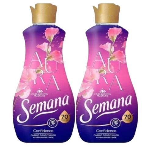 Produse Curatenie - Set 2 x Balsam de rufe Superconcentrat Semana Aura Confidence, 70 spalari, 1.4l