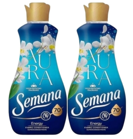 Produse Curatenie - Set 2 x Balsam de rufe Superconcentrat Semana Aura Energy, 70 spalari, 1.4l - Copie