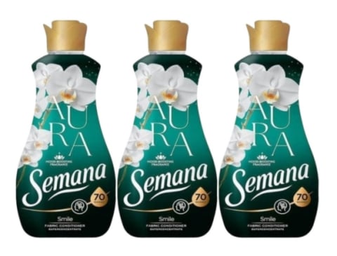 Produse Curatenie - Set 3 x Balsam de rufe Superconcentrat Semana Aura Smile, 70 spalari, 1.4l - Copie