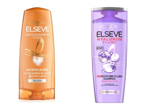 Sampon si balsam par - Set 2 x Loreal Elseve Variety, 1 x Balsam 200ml Extraordinary Cocos, 1 x Sampon 400ml Hyaluron Plump