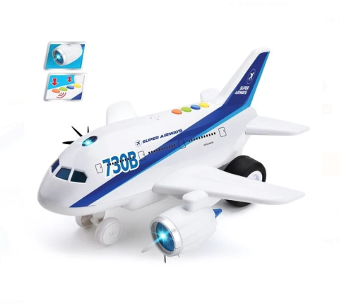 Jucarii baieti - Avion Nr.730B cu Sunet & Lumini