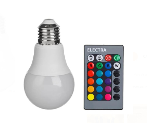 Lampi cu LED - Bec LED de Petrecere RGBW cu Telecomanda 4 Functii & 16 Culori E27