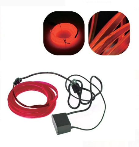 Banda LED cu USB Neon Rosie 2m [1]