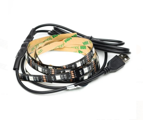 Banda Strip Light RGB Dimable & USB cu Telecomanda 12V 50cm - 2buc [3]
