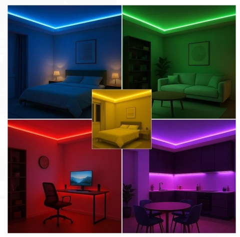 Banda LED RGBIC cu USB & Telecomanda 3m [1]