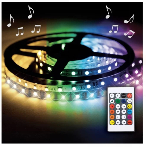 Lampi cu LED - Banda LED RGBIC cu USB & Telecomanda 3m