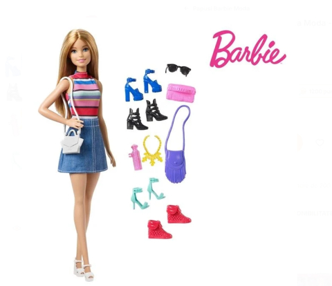 Jucarii fete - Barbie Papusa cu Accesorii la Moda - Mattel