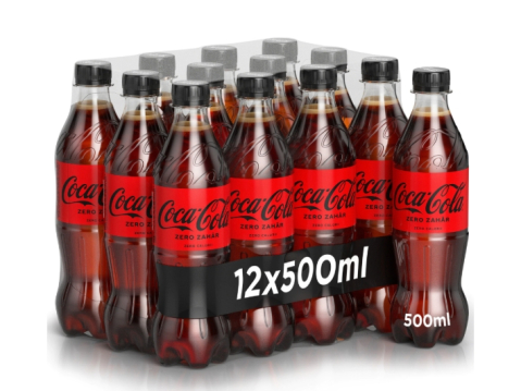 Bautura carbogazoasa Coca–Cola Zero Zahar, 12 x 0.5l