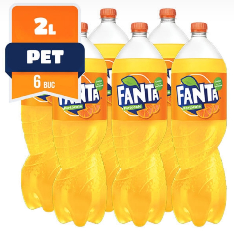 Fanta Orange Pet 2 L, 6 buc/bax