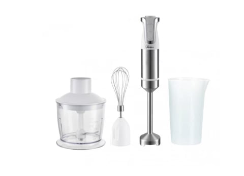 Casa, Gradina & Bricolaj - Blender 3 in 1 cu chopper si mixer Ardes Trinity, Otel inoxidabil, Vas gradat 700 ml, 1000 W, 20 de viteze reglabile, Gri/ Alb