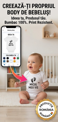 Tricouri personalizate - Body personalizat bebelusi - ALB
