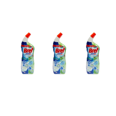 Odorizant toaleta - Pachet 3 X Bref Solutie gel pentru WC, 700 ml, Power Aktiv Gel Pine