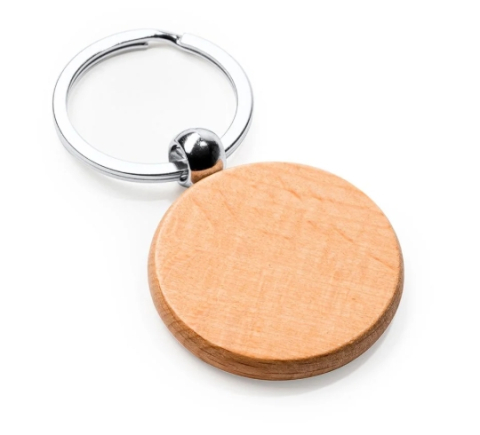 Breloc din lemn rotund - personalizat prin gravare [2]
