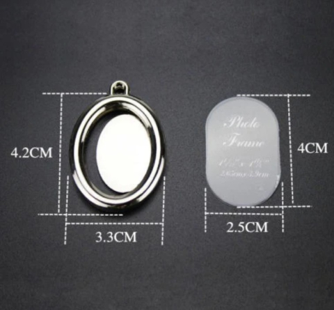 Breloc metalic insertie foto oval- personalizabil [1]