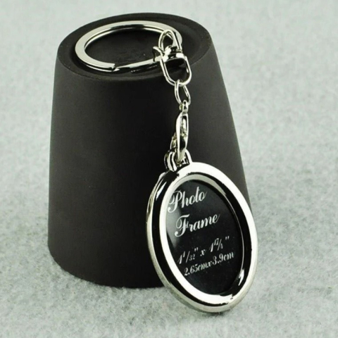 Breloc metalic insertie foto oval- personalizabil [3]