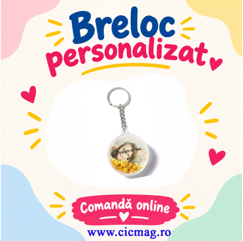 Brelocuri personalizate - Breloc foto rotund- personalizabil