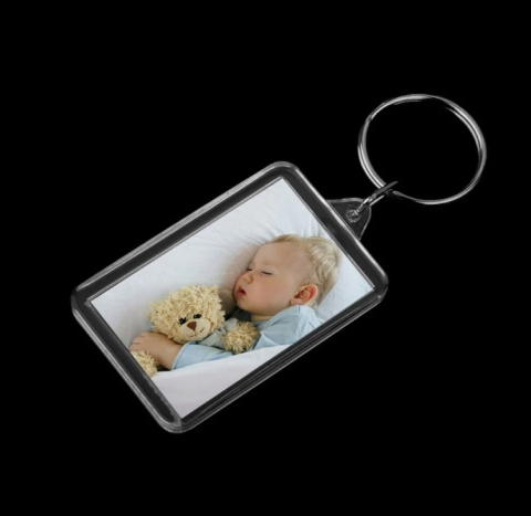 Breloc plastic insertie foto 6x3- personalizabil [1]