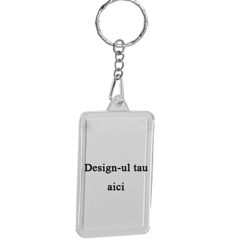 Brelocuri personalizate - Breloc plastic insertie foto 6x3- personalizabil