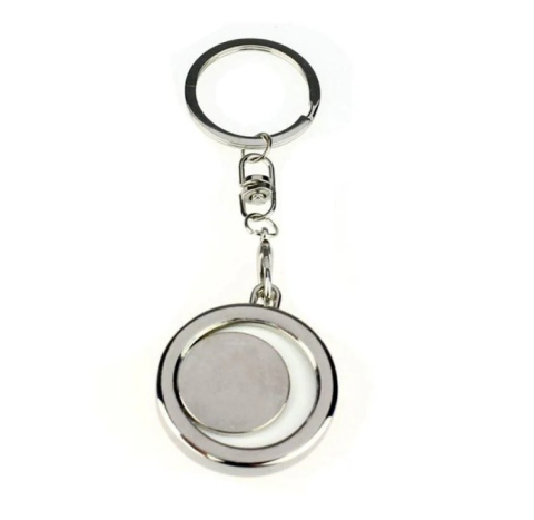 Breloc metalic insertie foto rotund - personalizabil [1]