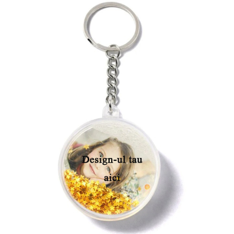 Brelocuri personalizate - Breloc foto rotund- personalizabil