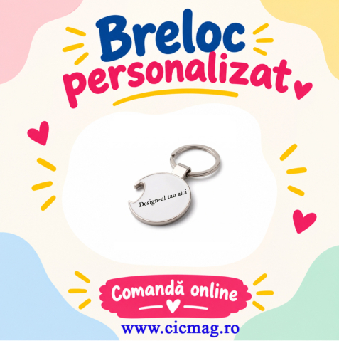 Brelocuri personalizate - Breloc metalic personalizat Minge de Fotbal