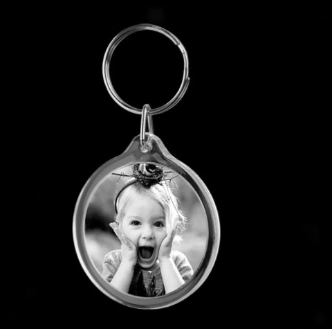 Breloc plastic insertie foto rotund 4,5cm - personalizabil [1]