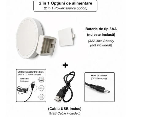 Oglinda magica cu insertie foto si lumina LED - ROTUND [5]