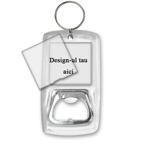 Brelocuri personalizate - Breloc plastic insertie foto desfacator - personalizabil