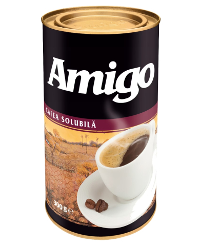 Bacanie - Cafea solubila ,Amigo, cutie metalica, 300 g