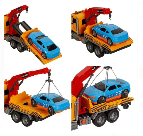 Camion Platforma Macara cu Masina Lumina & Sunet [3]