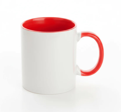 Cana Personalizata - 330 ml - Interior + Maner Rosu [1]