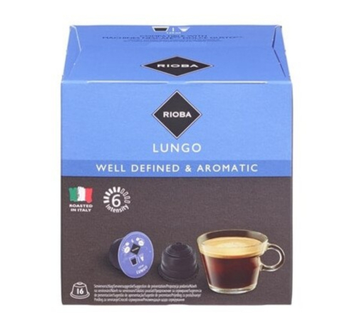 Cafea - Capsule compatibile Dolce Gusto, Lungo, Rioba, 112 g
