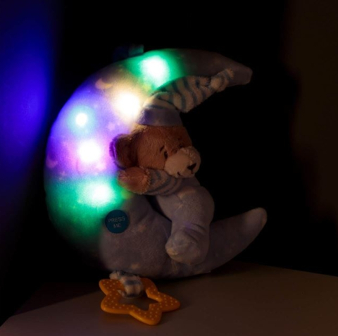 Carusel Muzical pentru Patut Luna Ursulet Bleu cu Lumina 24cm [2]