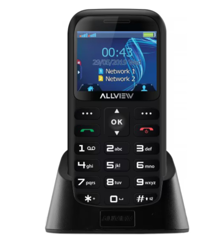 Telefoane Mobile - Telefon mobil Allview D2 SENIOR MT 6261D, Negru